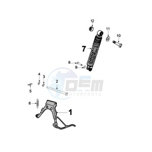 FIGHT 3 E drawing REAR SHOCK AND STAND