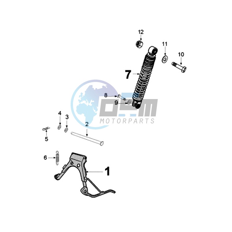 REAR SHOCK AND STAND