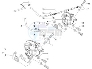 Runner 125 VX 4 (UK) UK drawing Brakes hose  - Calipers