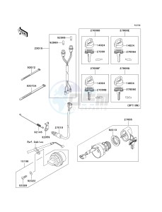 KLF 250 A [BAYOU 250] (A6F-A9F) A8F drawing IGNITION SWITCH