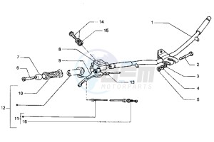 Hexagon 180 LXT drawing Handlebars component parts