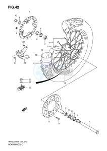 RM-Z250 (E19) drawing REAR WHEEL (MODEL K7)