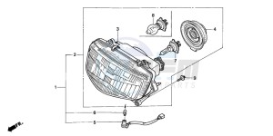 CBR600F2 drawing HEADLIGHT