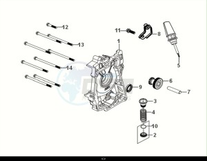 JET4 RX 50 (XE05W3-EU) (E5) (M1) drawing R. CRANK CASE COVER