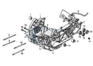 SUPER DUKE - 125 cc drawing CRANKCASE