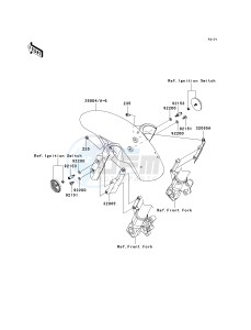 KLE 650 A [VERSYS] (9F-9F) A9F drawing FRONT FENDER-- S- -