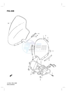 UH125 BURGMAN EU drawing WINDSCREEN (MODEL RACING P19)