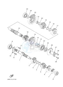 YS125-5C YS125 (BT41) drawing TRANSMISSION