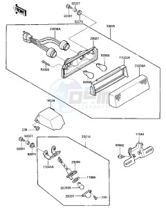 ZX 600 A [NINJA 600] (A1-A2) [NINJA 600] drawing TAILLIGHT