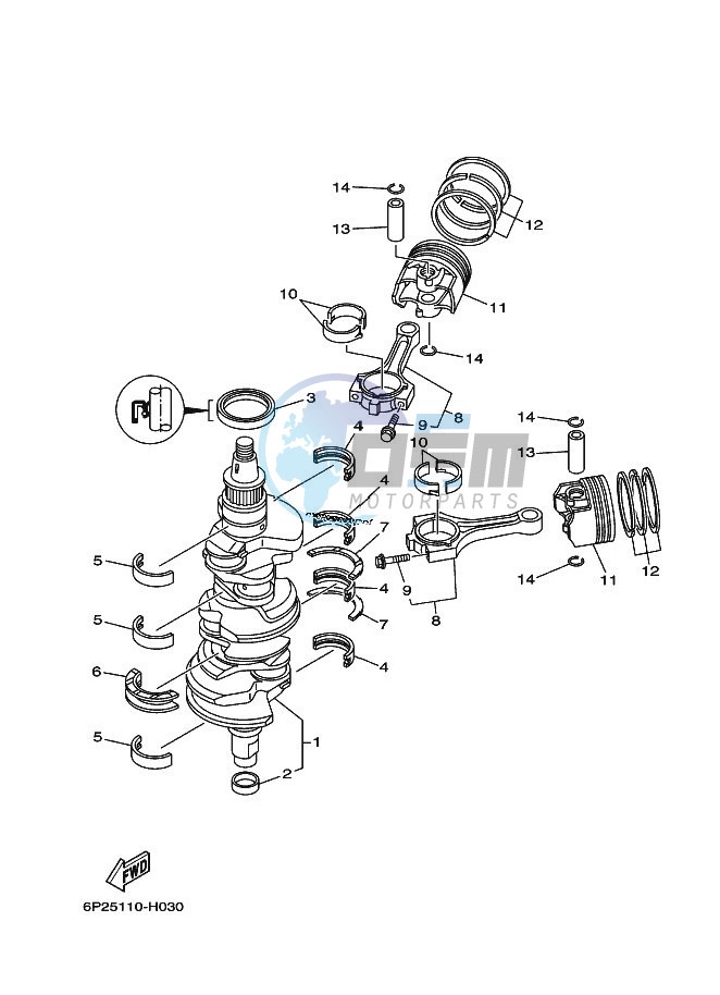 CRANKSHAFT--PISTON