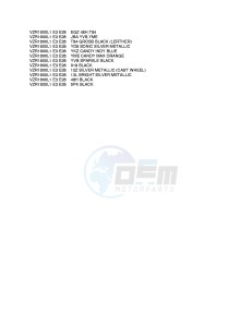 VZR1800 (E3) INTRUDER drawing * COLOR CHART *