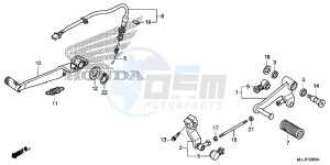 NC750XDE NC750XD Europe Direct - (ED) drawing PEDAL