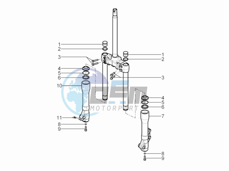 Fork's components (Kayaba)