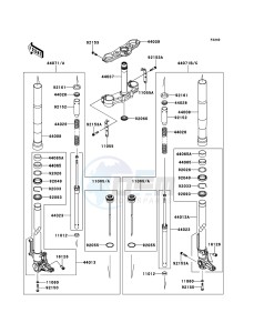 Z1000 ZR1000DDFA FR GB XX (EU ME A(FRICA) drawing Front Fork