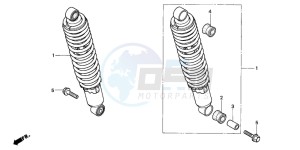 CB500 drawing REAR CUSHION