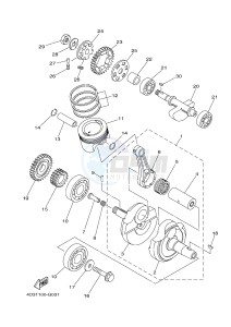 YFM250R YFM25RB RAPTOR 250 (1BTG 1BTH 1BTJ) drawing CRANKSHAFT & PISTON