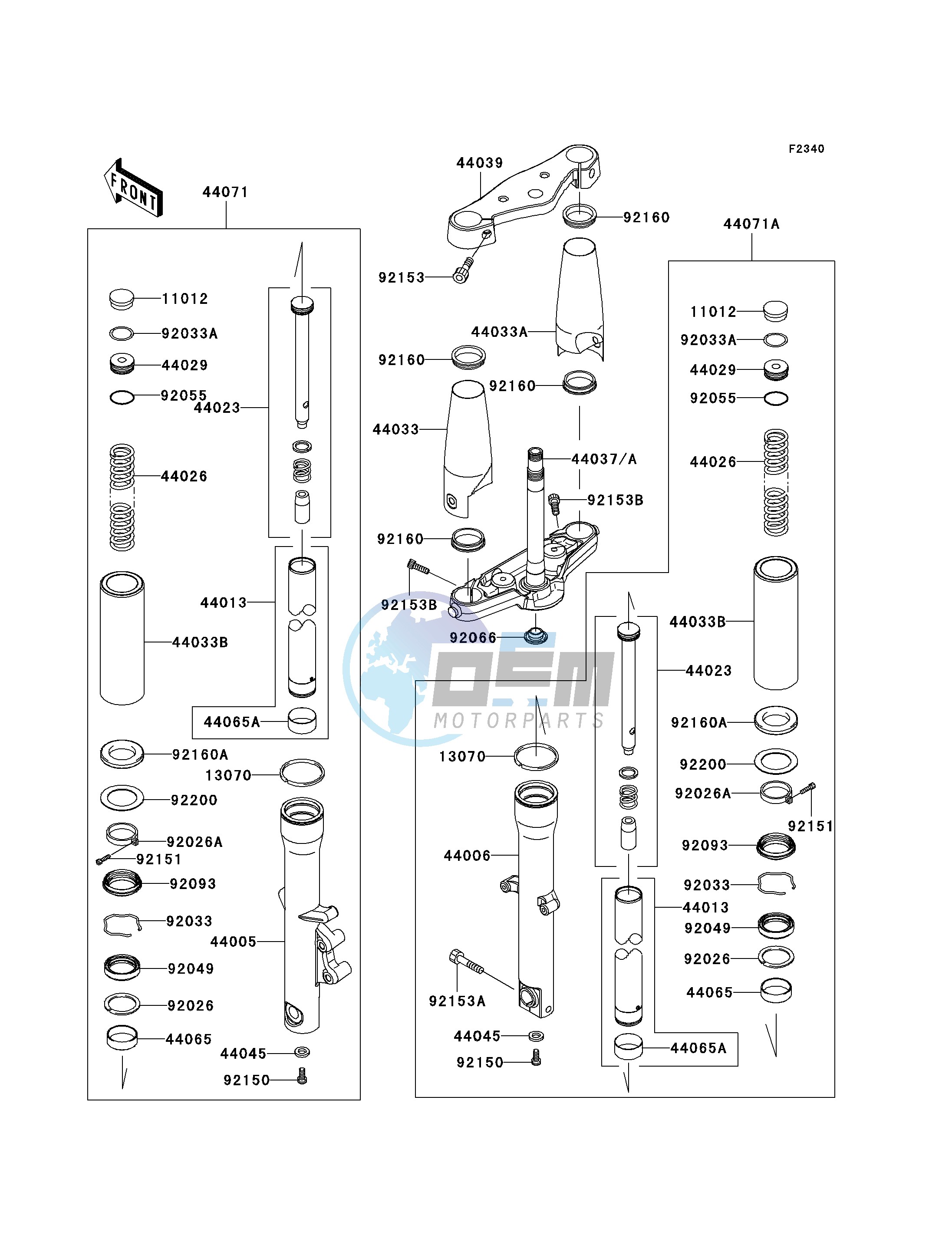 FRONT FORK--  - JKAVN2D1 7A010827- -