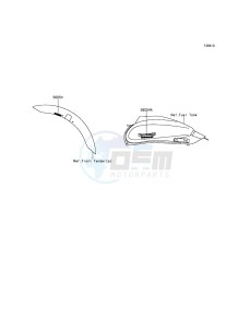 VULCAN S ABS EN650BGF XX (EU ME A(FRICA) drawing Decals(White)