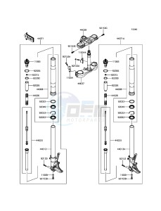 ZZR1400 ABS ZX1400JGF GB XX (EU ME A(FRICA) drawing Front Fork