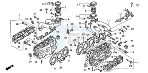 GL1500SE GOLDWING SE drawing CYLINDER HEAD