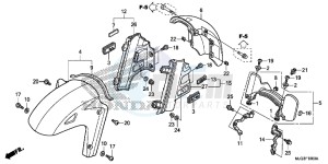 GL1800BE F6B Bagger - GL1800BE UK - (E) drawing FRONT FENDER