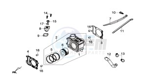 GTS 125I drawing CYLINDER MET PISTON / CYLINDER GASKETS TOP AND BOTTOM