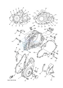 YFM700R YFM7RSEB RAPTOR 700 SPECIAL EDITION (1ASH 1ASJ 1ASG) drawing CRANKCASE COVER 1