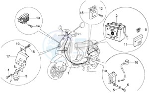 LX 150 USA drawing Battery - Voltage regulator