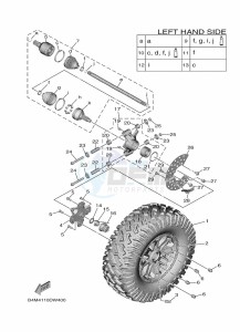 YXE1000EW YX10EPAM (B4M5) drawing REAR WHEEL