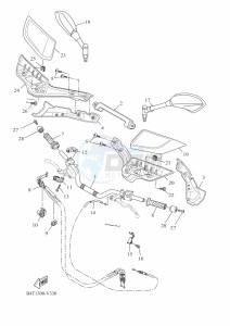 TRACER 7 MTT690 (B4T2) drawing STEERING HANDLE & CABLE