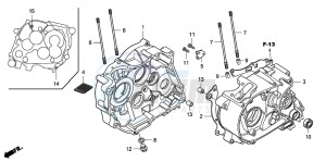 CRF100F drawing CRANKCASE (CRF100F)