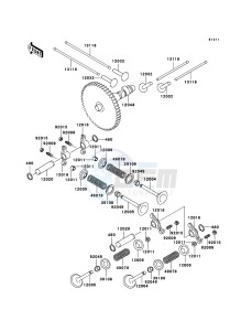 MULE 3010 4x4 KAF620-E5 EU drawing Valve(s)/Camshaft(s)