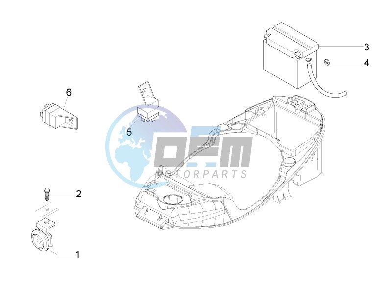 Control switches - Battery - Horn