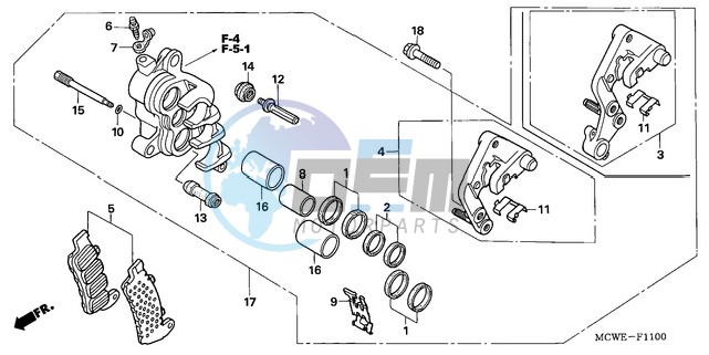 R. FRONT BRAKE CALIPER