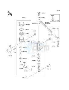 ZX 600E [ZX-6 NINJA ZZR 600] (E10-E13 E13 CAN ONLY) ZZR 600 drawing REAR MASTER CYLINDER