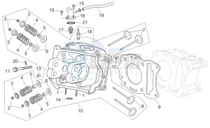 Scarabeo 125-250 e2 (eng. piaggio) drawing Cilinder head