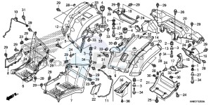 TRX680FAE TRX680 Europe Direct - (ED) drawing REAR FENDER