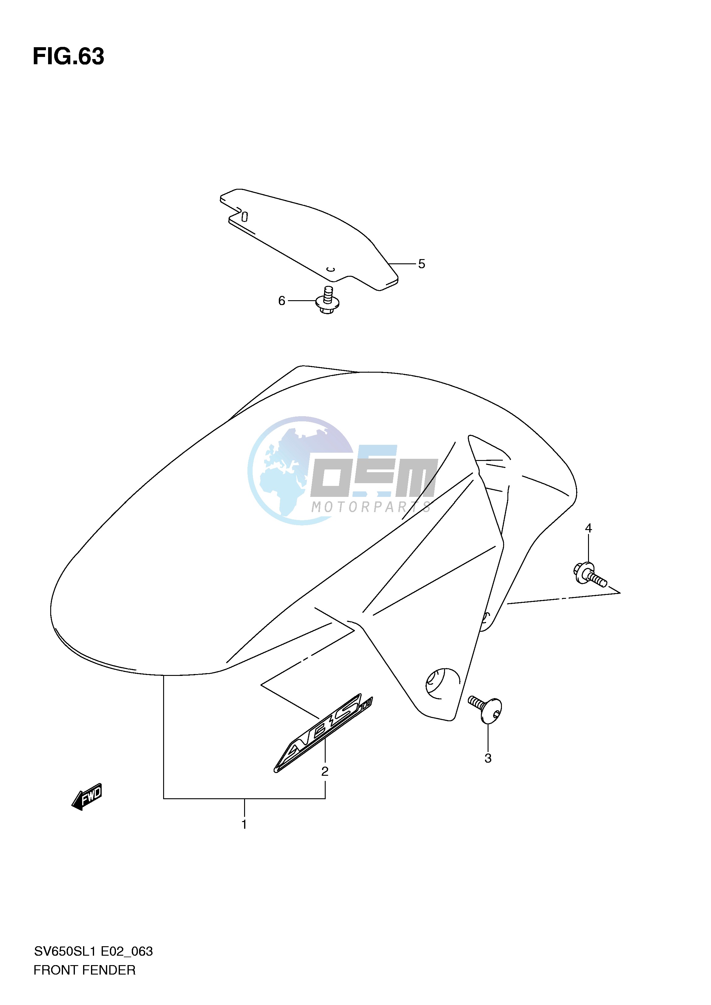 FRONT FENDER (SV650SAL1 E24)