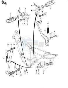 KE 175 B [KE175] (B1-B3) [KE175] drawing FOOTRESTS_STAND_BRAKE PEDAL