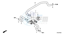 CB1100AD CB1100 ABS UK - (E) drawing AIR INJECTION CONTROL VALVE