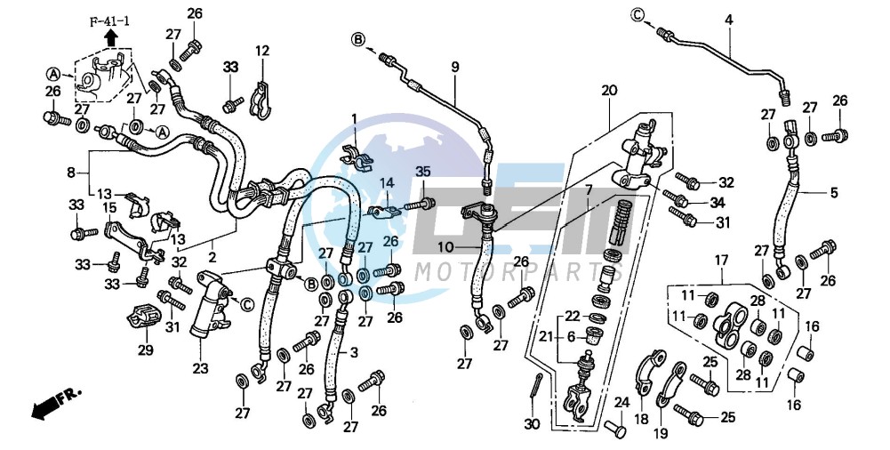 FR. BRAKE MASTER CYLINDER (ST1100AT/AV/AW)