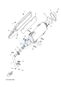 CZD300-A X-MAX 300 (BY31 BY31 BY31 BY31 BY31) drawing EXHAUST