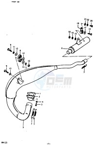 RM125 (N-T) drawing MUFFLER