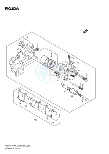 GSX650F (E3-E28) Katana drawing REAR CALIPER (GSX650FAK9 FAL0)