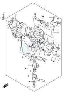 RM-Z450 drawing THROTTLE BODY