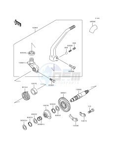 KLX 650 A [KLX650R] (A1-A3) [KLX650R] drawing KICKSTARTER MECHANISM