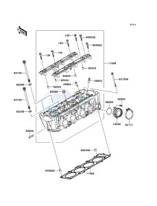 Z750 ABS ZR750MBF FR GB XX (EU ME A(FRICA) drawing Cylinder Head