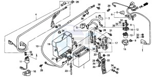 GL1500A GOLDWING ASPENCADE drawing BATTERY