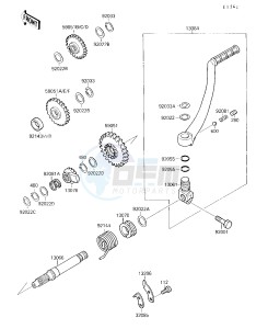 KSF 250 A [MOJAVE 250] (A3-A7) [MOJAVE 250] drawing KICKSTARTER MECHANISM