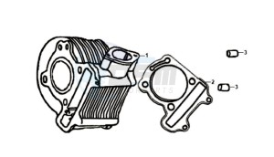 FIDDLE II 125 drawing CYLINDER / GASKETS